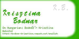 krisztina bodnar business card